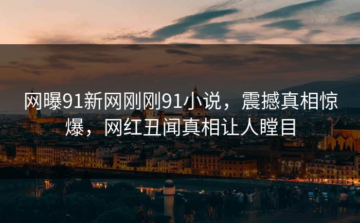 网曝91新网刚刚91小说，震撼真相惊爆，网红丑闻真相让人瞠目